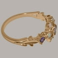 thumbnail image 4 of LBG British Made 18k Rose Gold Natural Amethyst & Opal Womens Engagement Ring - 33 size options - Size 4.5, 4 of 7