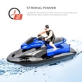 thumbnail image 4 of High-Speed 20km/h 809 RC Motorboat with 2.4GHz Remote Control, Dual Brushed Motors, ABS Waterproof Shell, 80m Control Range, 15min Runtime, 3 Rechargeable 3.7V 500mAh Batteries - Red/Blue Optional, 4 of 6