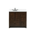 thumbnail image 3 of Elegant Decor Soma 36" MDF Single Bathroom Vanity with Backsplash in Expresso, 3 of 8