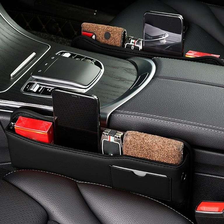 Isvgxsz Car Accessories for Men Car Seat Filler Organizer Multifunctional Car Seat Organizer Auto Console Side Storage Box Car Organizer Front Seat