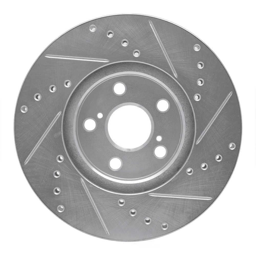 Dynamic Friction Company 631-76059L DFC Brake Rotor - Drilled And Slotted - Silver