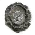 thumbnail image 4 of LYRICAL HAIR Toupee Hair for Men Thin Skin Mens Toupee Human Hair Replacement System 7"X9" All Poly Mens Hairpiece PU Injected Mens Wig Units, 4 of 7