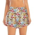 thumbnail image 4 of Lsque Cartoon Owls 1 Printed Women's Running Shorts with Liner Pockets,Elastic Quick Dry Workout Athletic Gym Yoga Shorts,Womens High Waist Shorts-Small, 4 of 9