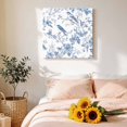 thumbnail image 4 of Canvas Wall Art, White Blue Spring Floral Framed Canvas Prints for Bathroom Desk, Summer Birds Botanical Small Gallery Wrapped Wall Decor for Home Office, Gifts, 8"x8" Ship Next Day, 4 of 9