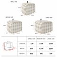 thumbnail image 6 of Cream White Buffalo Check Toaster Cover 4 Slice, Farmhouse Plaid Modern Geometric Dustproof Bakeware Oven Protector with Top Hook, Waterproof Small Kitchen Appliance Toasters Dust Cover, 12"x11"x8", 6 of 9