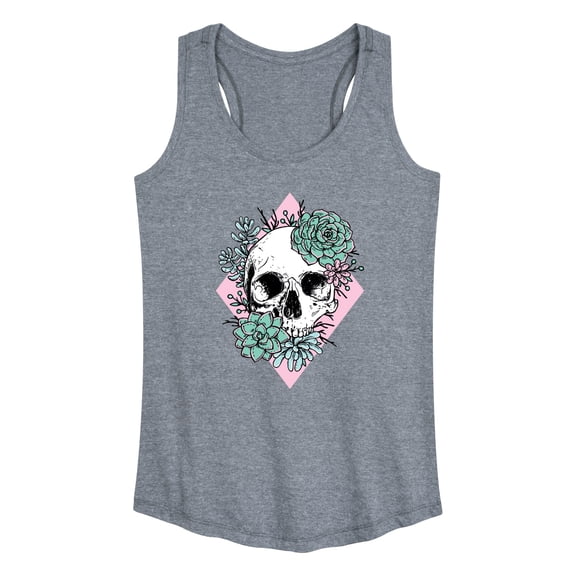 Instant Message - Succulent Skull Graphic Racerback Tank