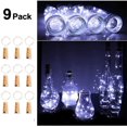 thumbnail image 1 of Lámpara de botella de vino, lámpara de hadas, lámpara de alambre de cobre, cadena de corcho, luz DIY, decoración navideña, 9 Uds., 2 metros, 20 luces, blanco JAMW Sencillez, 1 of 5