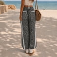 thumbnail image 3 of Womens Leopard Baggy Wide Leg Track Pants Elastic Waist Y2K Sweatpants, 3 of 5