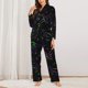 thumbnail image 2 of Balery Dinosaur Conjunto de Pijama con Estampado para Mujer, Conjunto de Dos Piezas con Manga Larga, Ropa de Dormir Suave con Bolsillos, Pijamas Cómodos-Small, 2 of 7