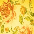 thumbnail image 1 of Ahgly Company Machine Washable Indoor Square Botanical Yellow Coastal Area Rugs, 4' Square, 1 of 4