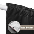thumbnail image 4 of Black Pure Color Swag Valances for Windows, Kitchen Curtains 36 Inch Length 2 Panels Set, Aesthetics Contemporary Luxury Short Curtains for Small Windows Rod Pocket Cafe Curtains Drapes 28"x36", 4 of 8