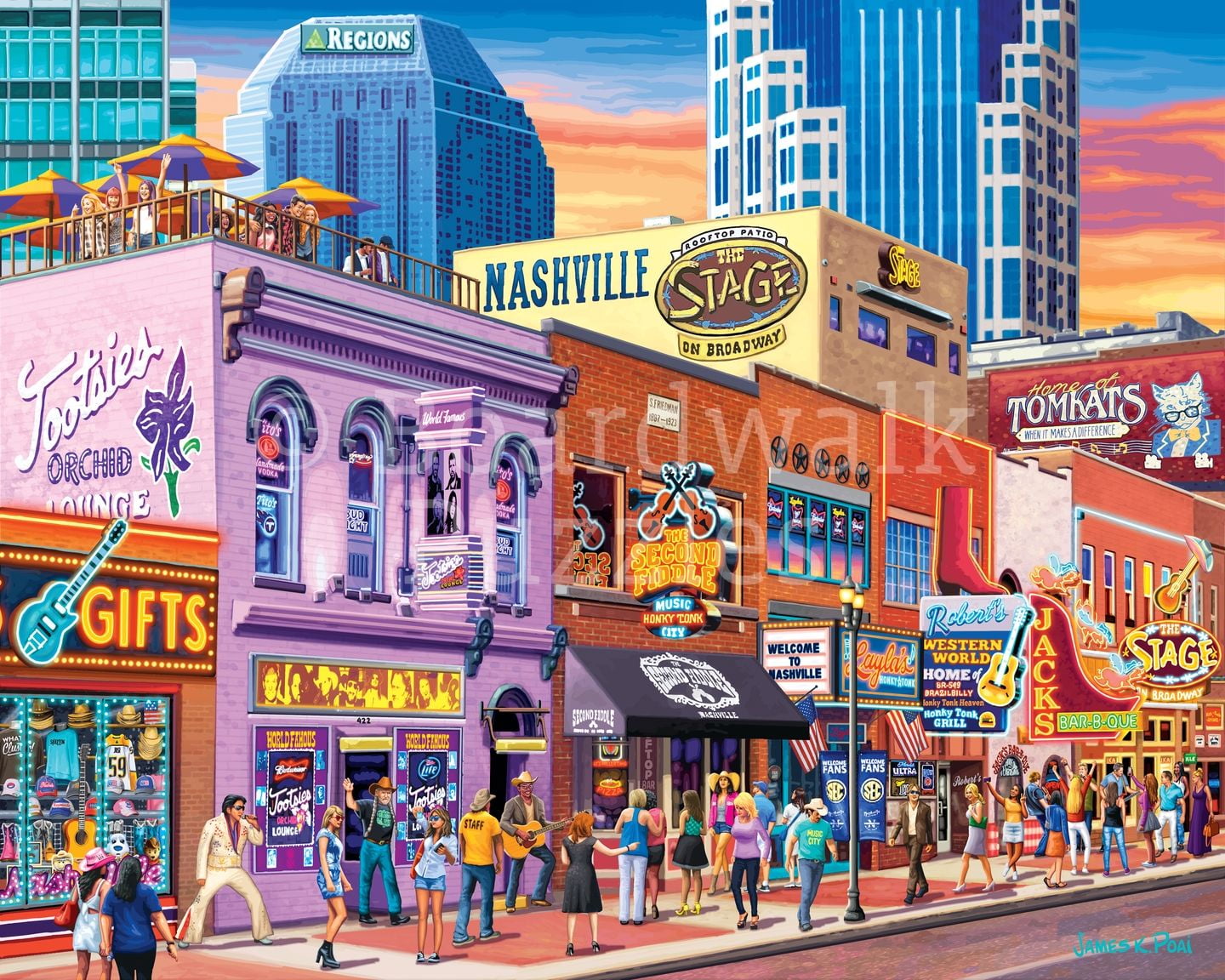 Nashville Music City - 500 Piece Boardwalk Jigsaw Puzzle