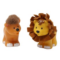 Replacement Parts for Collectible Fisher-Price Little People Noah's Ark or Zoo Playset K0475 - Replacement Male and Female Lions with Touch and Feel Mane, Head and Tail
