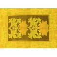 thumbnail image 1 of Ahgly Company Machine Washable Indoor Rectangle Abstract Yellow Modern Area Rugs, 7' x 9', 1 of 4