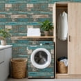 thumbnail image 4 of Peel and Stick Wallpaper Distressed Wooden Planks Turquoise Paint Natural Wood Wall Mural 17.7in x 9.8ft Self Adhesive Removable Wall Paper Renter Friendly Wallpaper for Nursery Bedroom Cabinets, 4 of 8