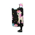 thumbnail image 2 of ASHLEIGH Hooded Blanket Cute Unicorn and Rainbow Wearable Blanket 50x60 Inch Hooded Throw Wrap Robe, 2 of 3