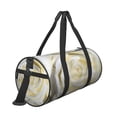 thumbnail image 3 of Fotbe White Rose Pattern Foldable Sports Gym Bag with Wet Dry Pocket, Ultralight Travel Bag, Large Capacity Duffel Bag, Splash Proof Carry on Bag, Overnight Bag, Weekender Bag, 3 of 8