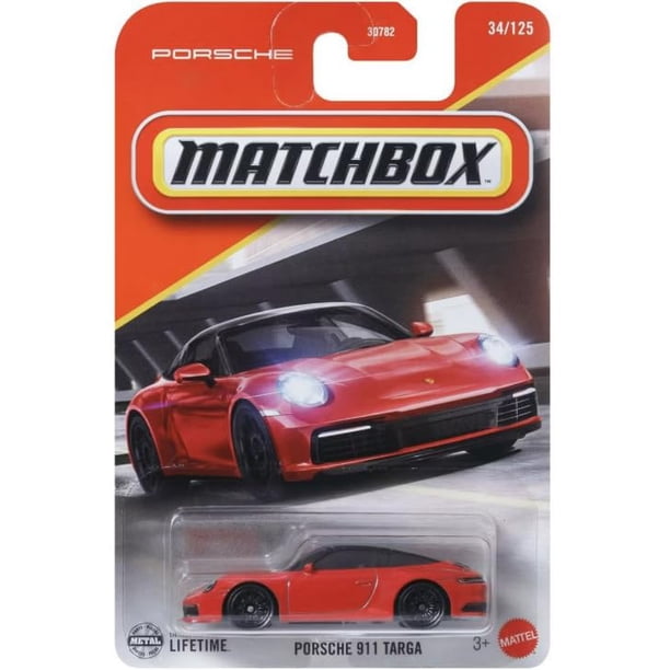 Vehículo de juguete fundido a presión Matchbox Porsche 911 Targa a escala 1:64