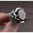 thumbnail image 3 of Roarsilver Seal of Solomon-Star of David Ring-Handmade Mens Ring-Agate Stone Ring-Signet Ring Mens-Jewelry Gift For Mens-Silver Rings for Men-Agate Wedding Ring | 14, 3 of 5