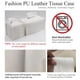 thumbnail image 2 of Funda para caja de pañuelos, [refinada] moderna caja de pañuelos cuadrada de piel sintética, soporte/organizador decorativo para encimera de tocador de baño, mesitas de noche, escritorio de oficina y, 2 of 5