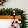 thumbnail image 3 of Northlight 8" Shiny Silver Deer Head Christmas Stocking Holder, 3 of 7
