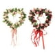thumbnail image 3 of Guirnalda de rosas de seda artificial con forma de corazón y cinta de 35 cm Rosado, 3 of 9