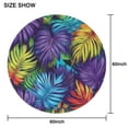 thumbnail image 6 of Colorful Leaf Pattern Round Tablecloth 60"x60",Wrinkle Wipeable Table Cloth for Kitchen Dining Room Picnic Patio Party, 6 of 6