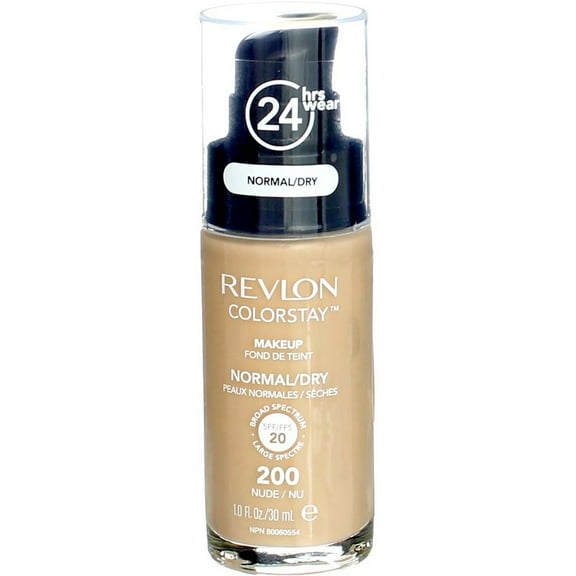 Revlon ColorStay for Normal/Dry Skin Makeup, Nude [200] 1 oz (Pack of 3)