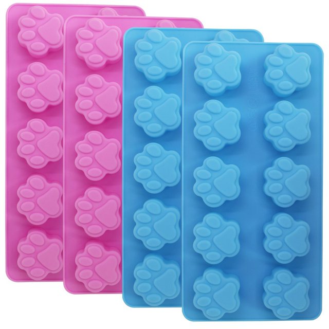 Molde de silicona para huellas de grado alimenticio, DaKuan, juego de 4 paquetes reutilizables de molde para hornear de chocolate o chocolate, horno, congelador, apto para lavaplatos DaKuan NA