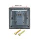thumbnail image 3 of Interruptor de botón de timbre montado en la pared, reiniciable, tono plateado, AC 250V 16A, panel de acero inoxidable 3.39''x3.39'', 3 of 5