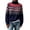 Dark Blue, variant on Women Turtleneck Fair Isle Knit Sweater Plus Size Long Sleeve Vintage Nordic Geometric Pattern Pullover Casual Loose Printed Knitted Top