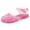 Pink, variant on Utoimkio Kids Sandals Under $10 Toddler Shoes Baby Girls Cute Fruit Jelly Colors Hollow Out Non-slip Soft Sole Beach Roman Sandals