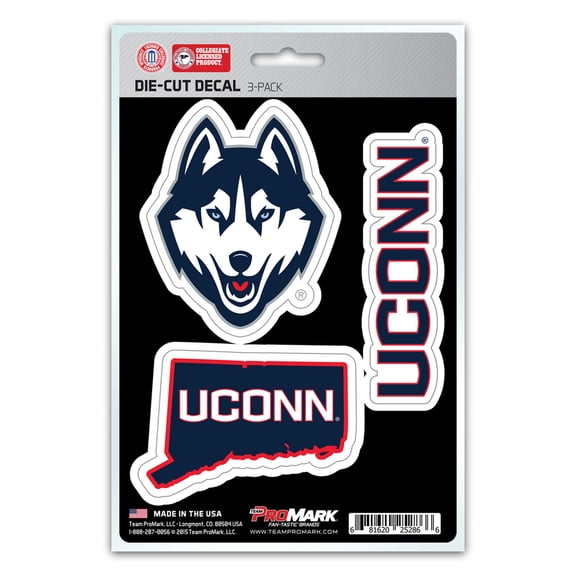 Pro Mark DST3U086 UCONN Decal - Pack of 3