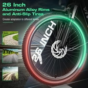 Vivi Electric Bike for Adults 26 Electric Cruiser Bike 48V 500W Step-Through Electric Bike 19.8MPH & City Commuter Electric Bike with Cruise Control, UL2849 Certified