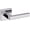 Polished Chrome, variant on Baldwin L023190PRIV L023 Privacy Door Lever Set - Black