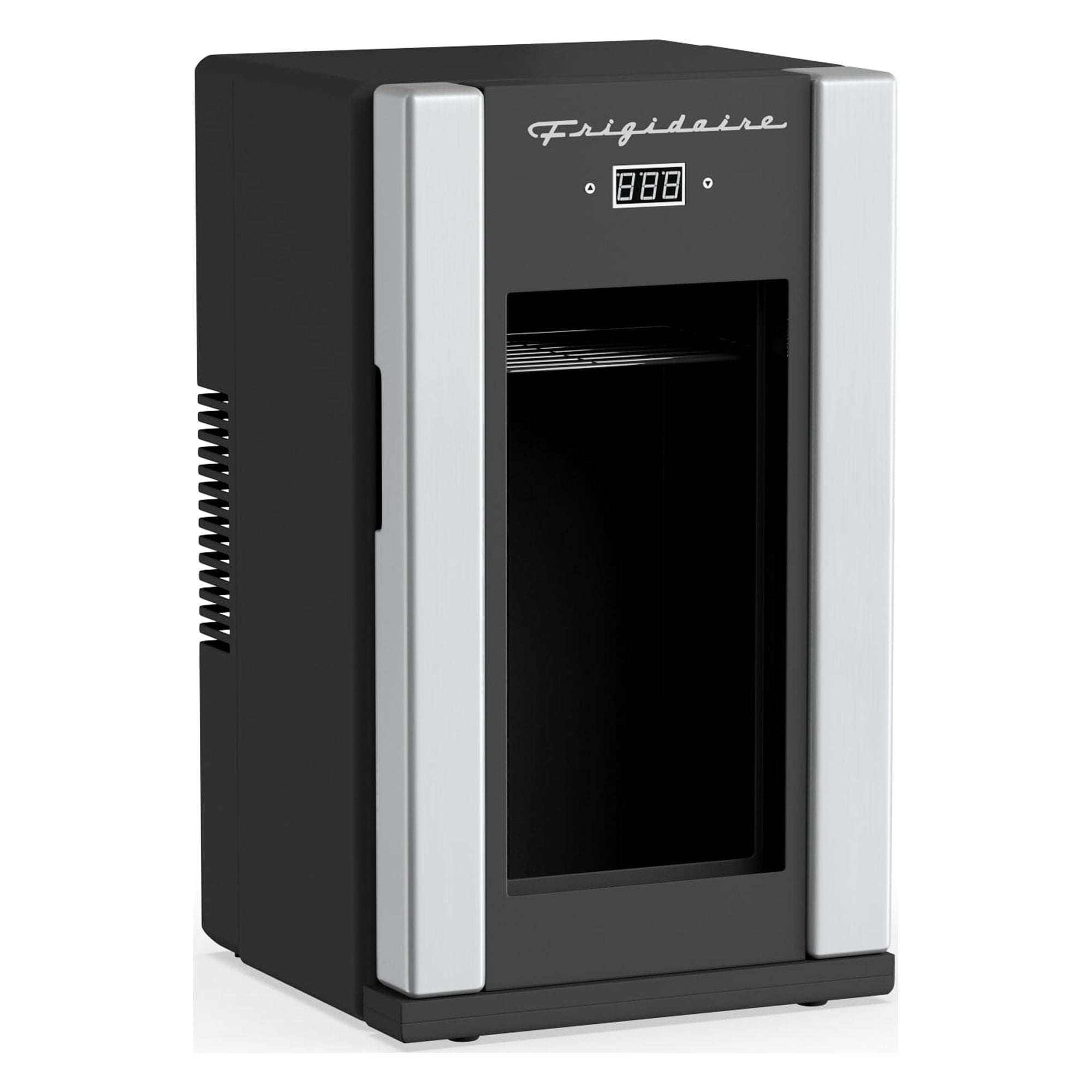 Frigidaire Retro Beverage Refrigerator, Silver, 10.67''x11.15''x19.19''
