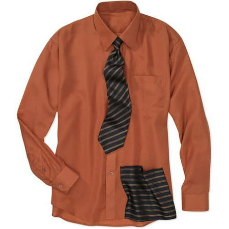 Big Men's Shirt, Tie and Handkerchief Box Set, Size 2 XL