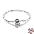 thumbnail image 1 of Bracelet Silver 925 Original Snake Chain 17-20 Evil Eye Heart Star Zircon for Charms Beads Pendant Birthday Jewelry Making Gifts, 1 of 5