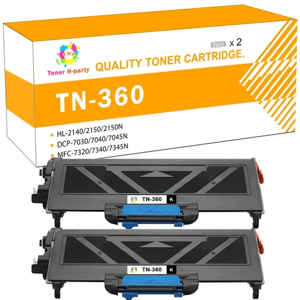 Toner H-Party 2-Pack Compatible Toner Cartridge for Brother TN-360 HL-2140 2150 2150N 2170 2170W DCP-7030 7040 7045N MFC-7320 7340 7345N 7345DN 7440N 7450 7840W Printer Black - Walmart.com