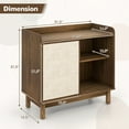 thumbnail image 3 of Gymax Rattan Buffet Sideboard w/ Adjustable Shelves Storage Cabinet & Sliding Door, 3 of 10