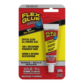 فليكس الغراء البسيطة قوية المطاط لاصق مقاوم للماء، 0.6 fl oz، واضح