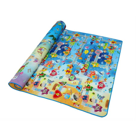 79 x 71 Inches Extra Large Baby Crawling Mat Non Toxic Baby Play Mat (Best Crawling Mats For Babies)