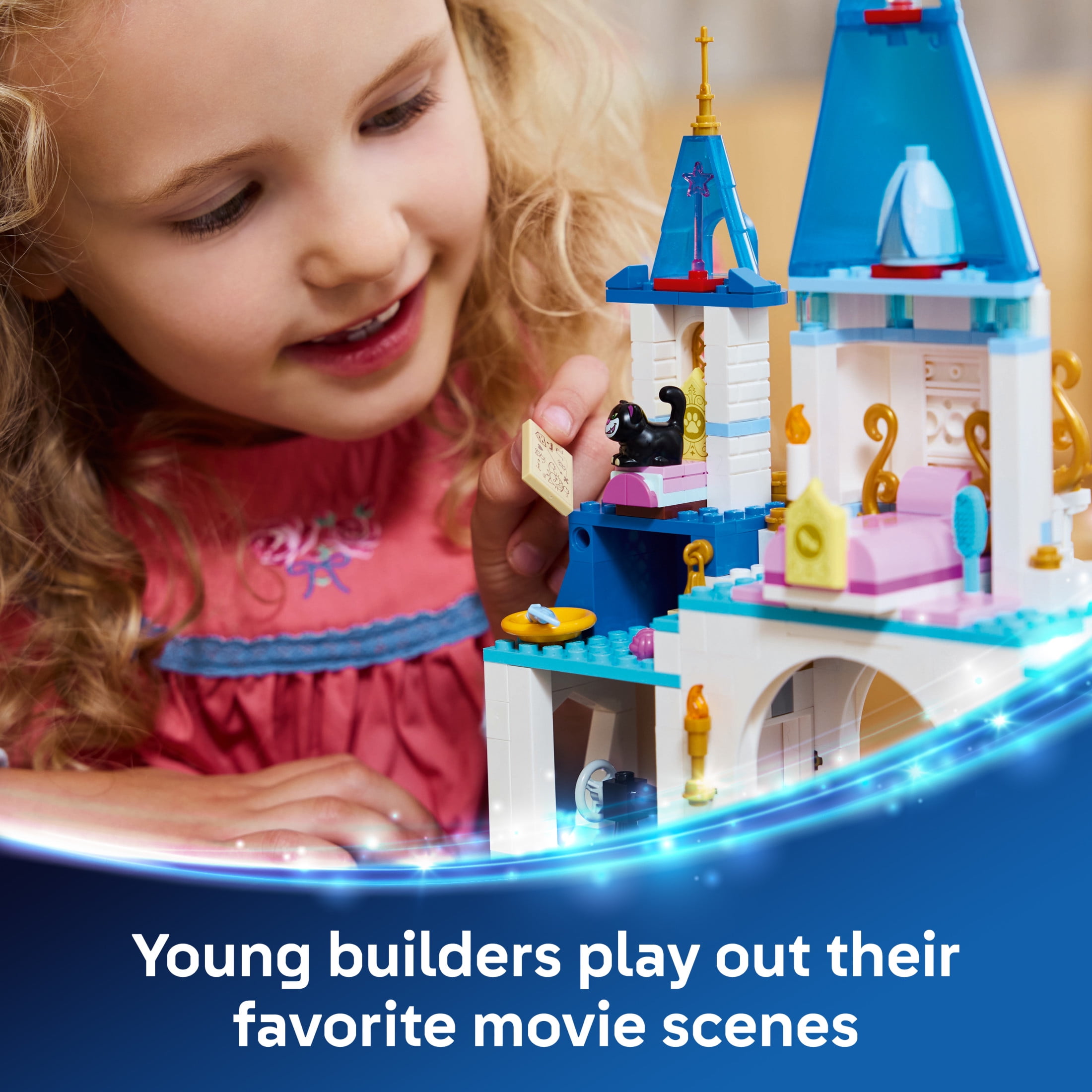 LEGO Disney Princess Cinderella's Castle & Horse Carriage Playset - Princess Castle Building Toy for Kids, Girls and Boys, Ages 6+ - with 2 Minidolls - Gift Idea for Birthdays - 43275