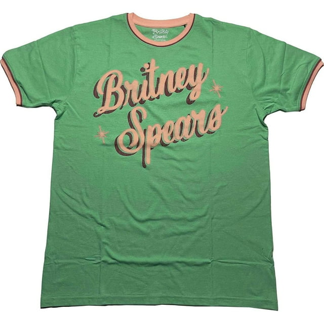 Britney Spears T-Shirt Rétro à Col Contrastant pour Adulte