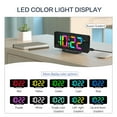thumbnail image 2 of LED Digital Alarm Clock with 10 Color-Changing Night Light – Large Display, Adjustable Brightness, USB Charging Port – Perfect for Bedrooms, Living Rooms, and Offices（White）, 2 of 7