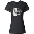 thumbnail image 3 of Inktastic Easily Distracted by Goats Cute Goat Women's T-Shirt, 3 of 5