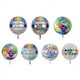 thumbnail image 3 of Globo de película de aluminio con impresión 4D de 22 pulgadas y temática de cumpleaños, para decoración de fiestas, 3 of 6