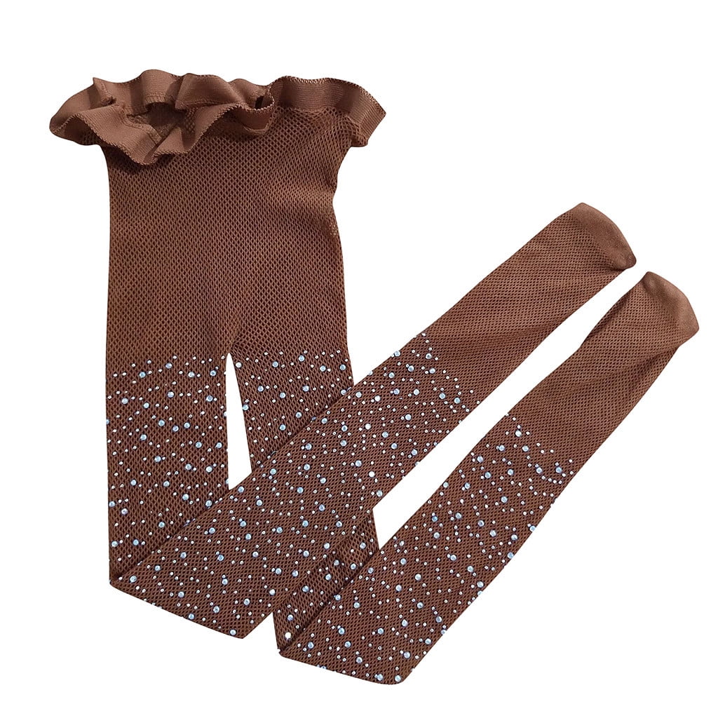 TZEWGL Collants en Résille de Soie Scintillants d'Été pour Enfants, Bas Résille pour Filles, Pantalons Taille 7-12T