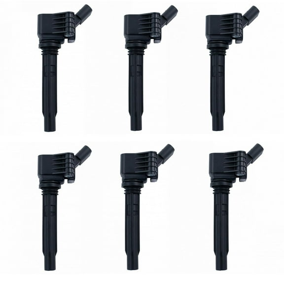 TRQ 6 Piece Engine Spark Ignition Coil Set Direct Fit for Audi A6 A7 Quattro S4 ICA34440