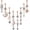 Rose Gold, variant on 8 Pieces 14G Belly Button Rings Steel Long Dangle Navel Ring CZ Body Piercing Jewelry
